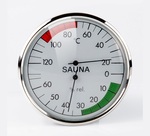 Sauna thermo and hygrometers DUO SAUFLEX ROUND THERMOMETER