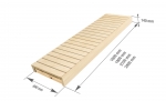 Modulare Elemente für Saunabank FERTIGE MODULE, ESPE, 140x600x1600-2400mm