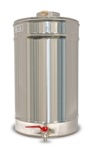 Sauna Warmwasserbehälter SAUFLEX Mobile Saunen SKAMET BOILER 30l, UNBEDECKT, ROSTFREIER STAHL