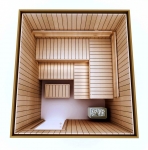 Build by yourself Sauna Cabin moduls DIY Sauna Kits COMPLETE BUILDING KIT - SAUNA OPTIMAL, THERMO-ASPEN