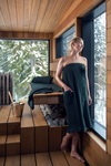 Textilien für Sauna Kleidung für die Sauna RENTO KENNO SARONG FRAUEN SAUNATUCH 145x85cm, DUNKELGRÜN
