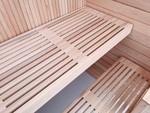 Modulare Elemente für Saunabank Sauna baumaterial FERTIGE MODULE, ERLE, 90x400x1800-2400mm