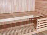 Modulare Elemente für Saunabank Sauna baumaterial FERTIGE MODULE, ERLE, 90x400x1800-2400mm
