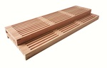 Modulare Elemente für Saunabank Sauna baumaterial FERTIGE MODULE, ERLE, 140x400x1600-2400mm